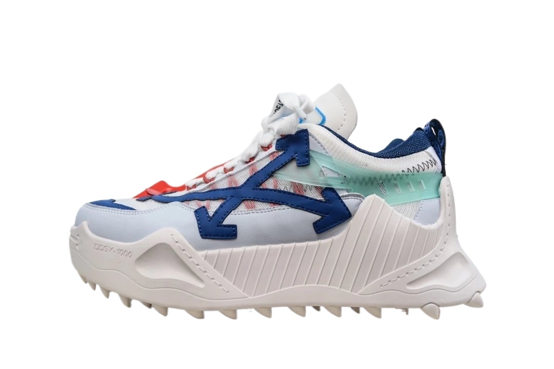 Off-White casual style blue and white sports shoes