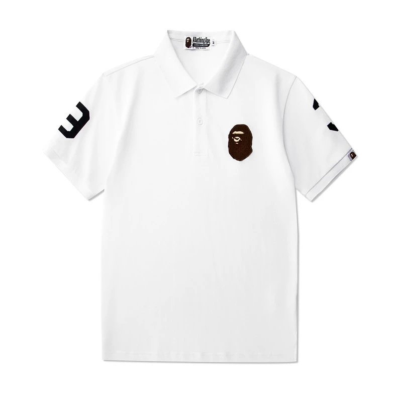 BAPE Classic Polo shirt White Polo Ape for Daily Styling