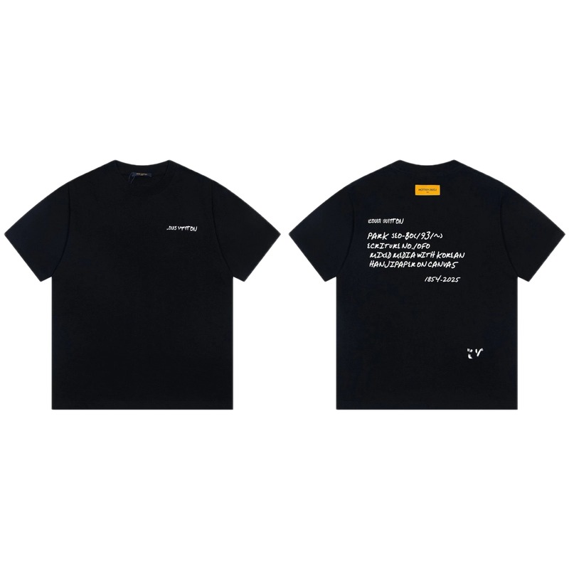 Louis Vuitton Graffiti Street Style Black Short Sleeve T-Shirt