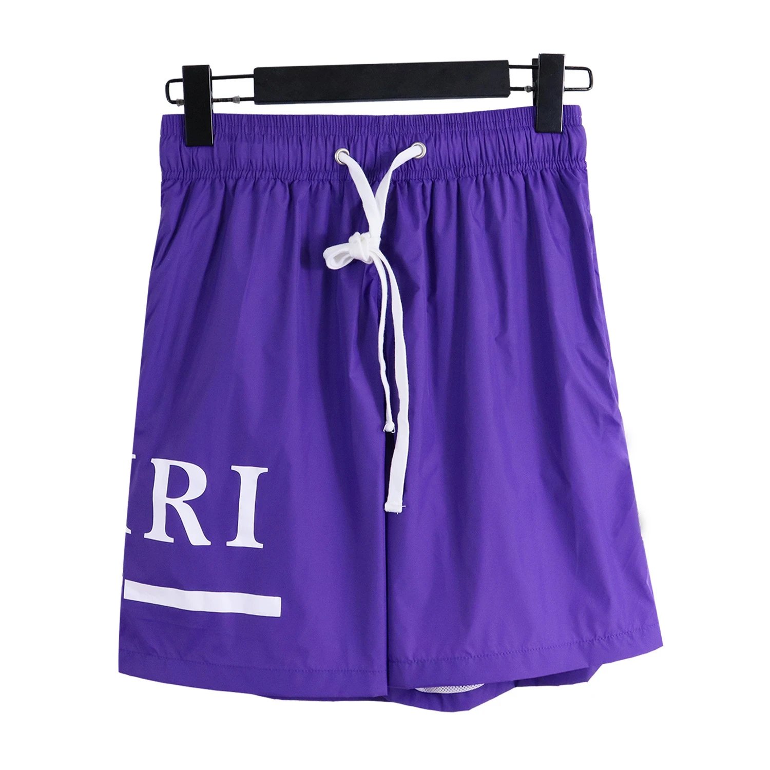 AMIRI Letter Print Street Style Purple Shorts