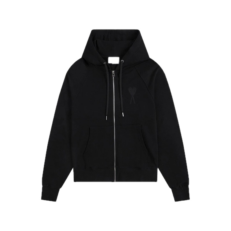 AMI Love Simple Style Black Hoodie