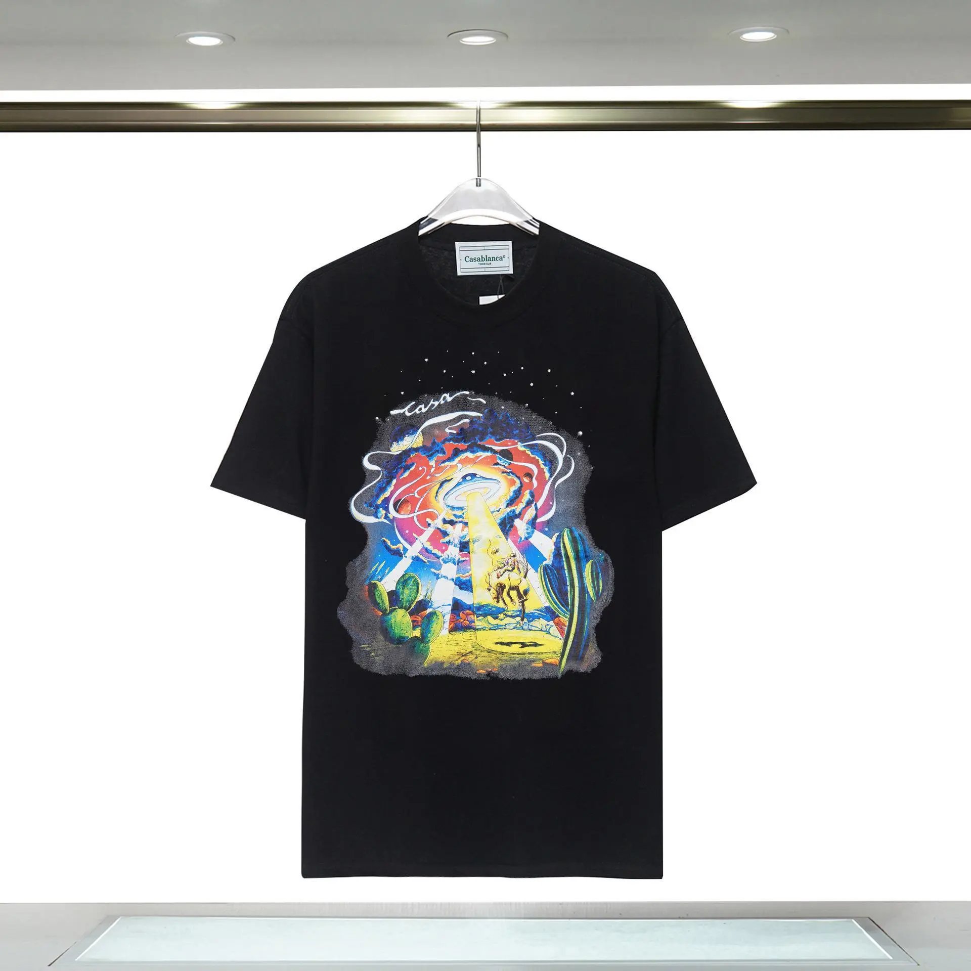 Black T-shirt with Casablanca starry sky print