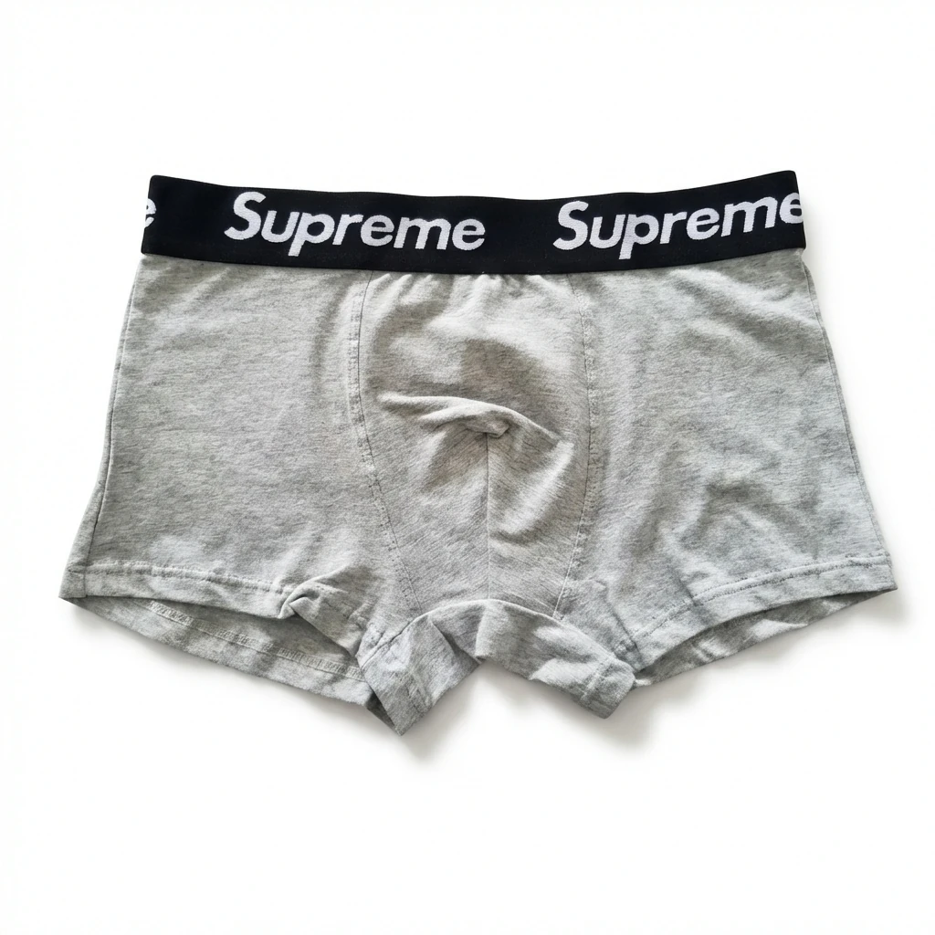 Supreme minimalist light gray underwear