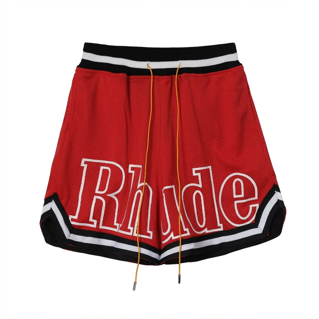 RHUDE sporty red shorts