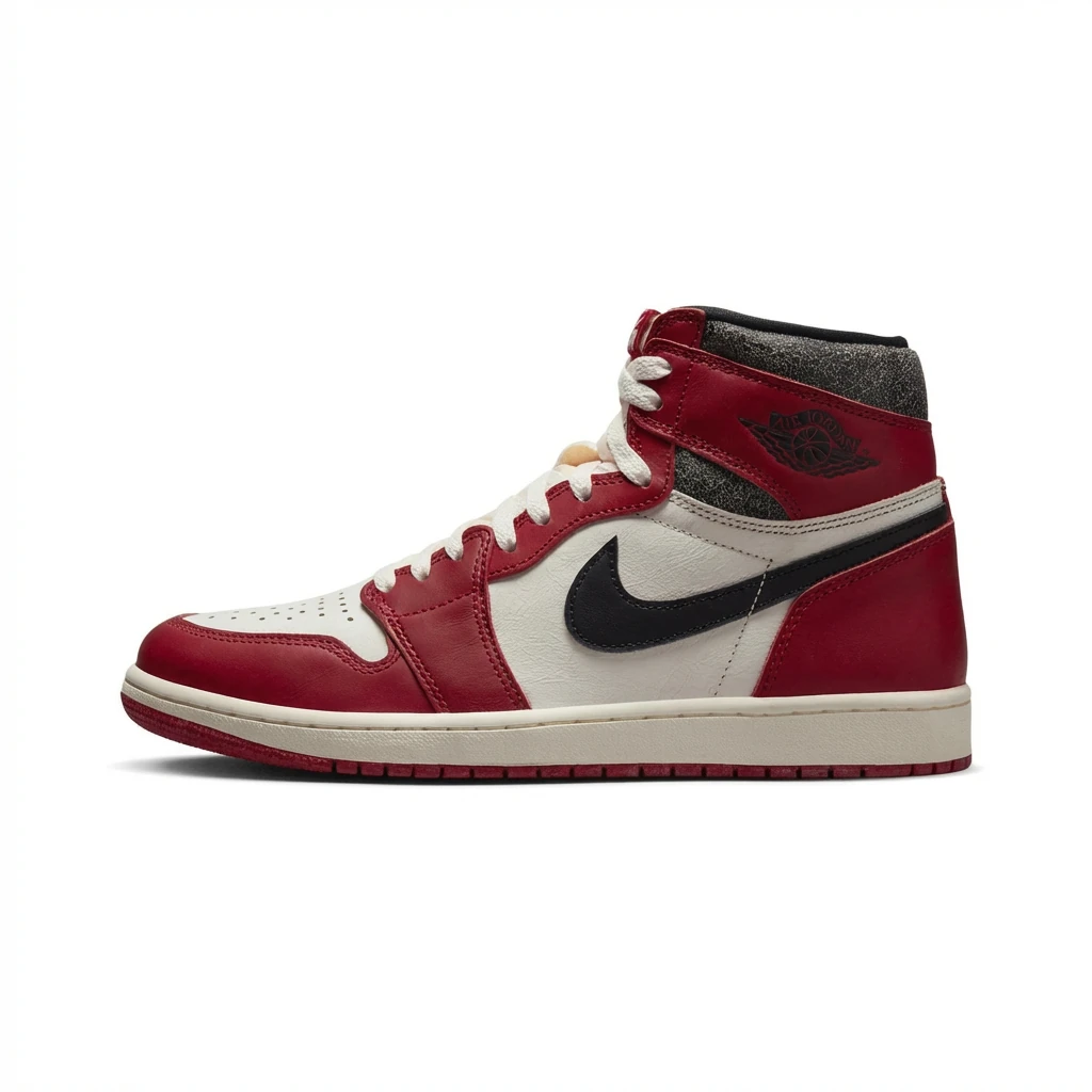 Retro Red and White Jordan AJ1 shoes