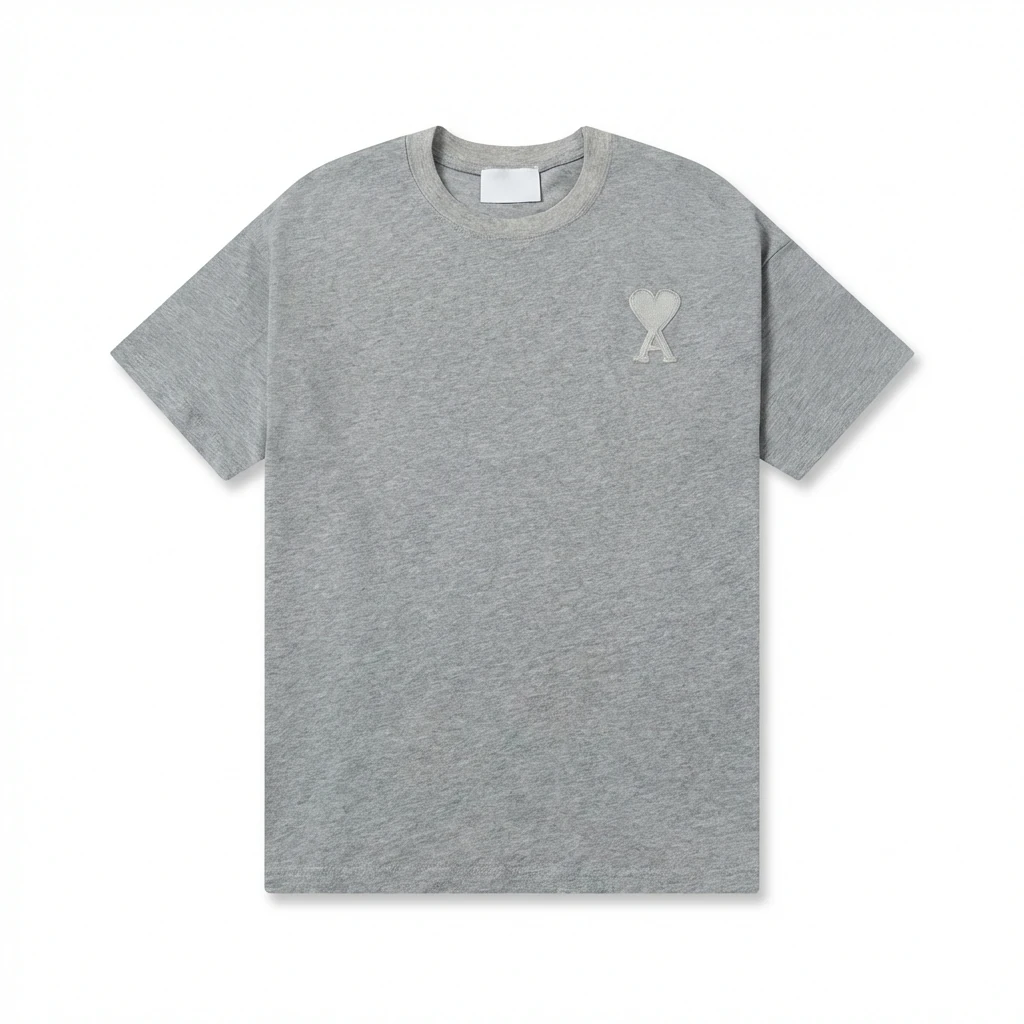 AMI Love Simple Style Gray T-shirt
