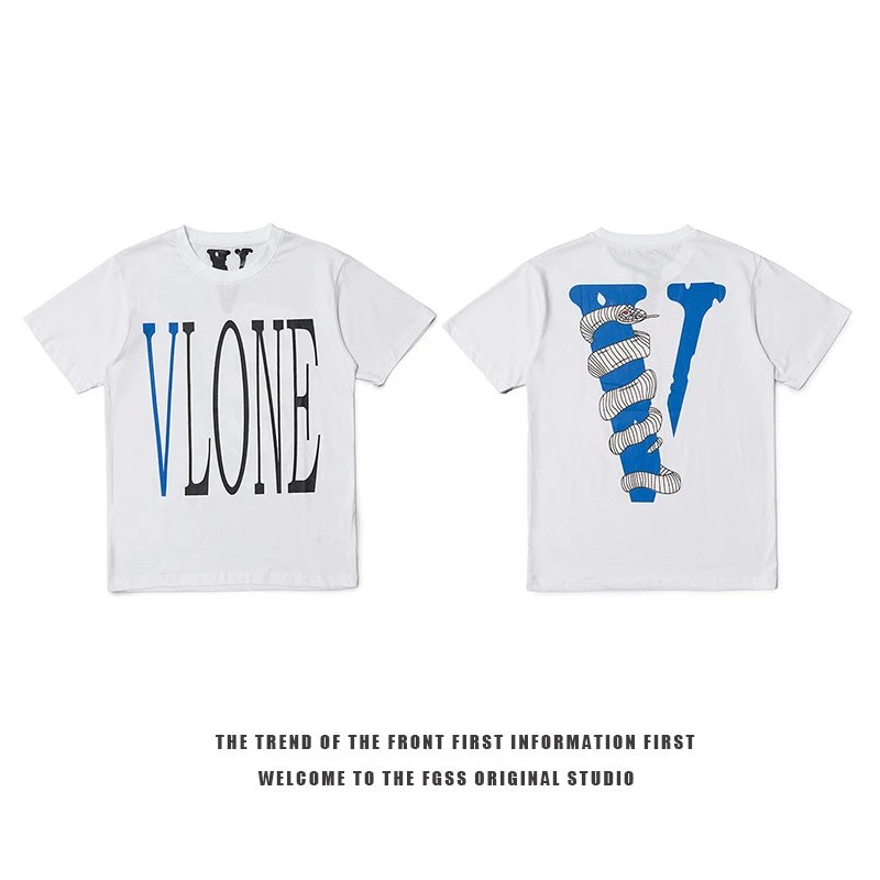 Vlone Casual Logo T-shirt Black Purple Vlone for Comfortable Styling