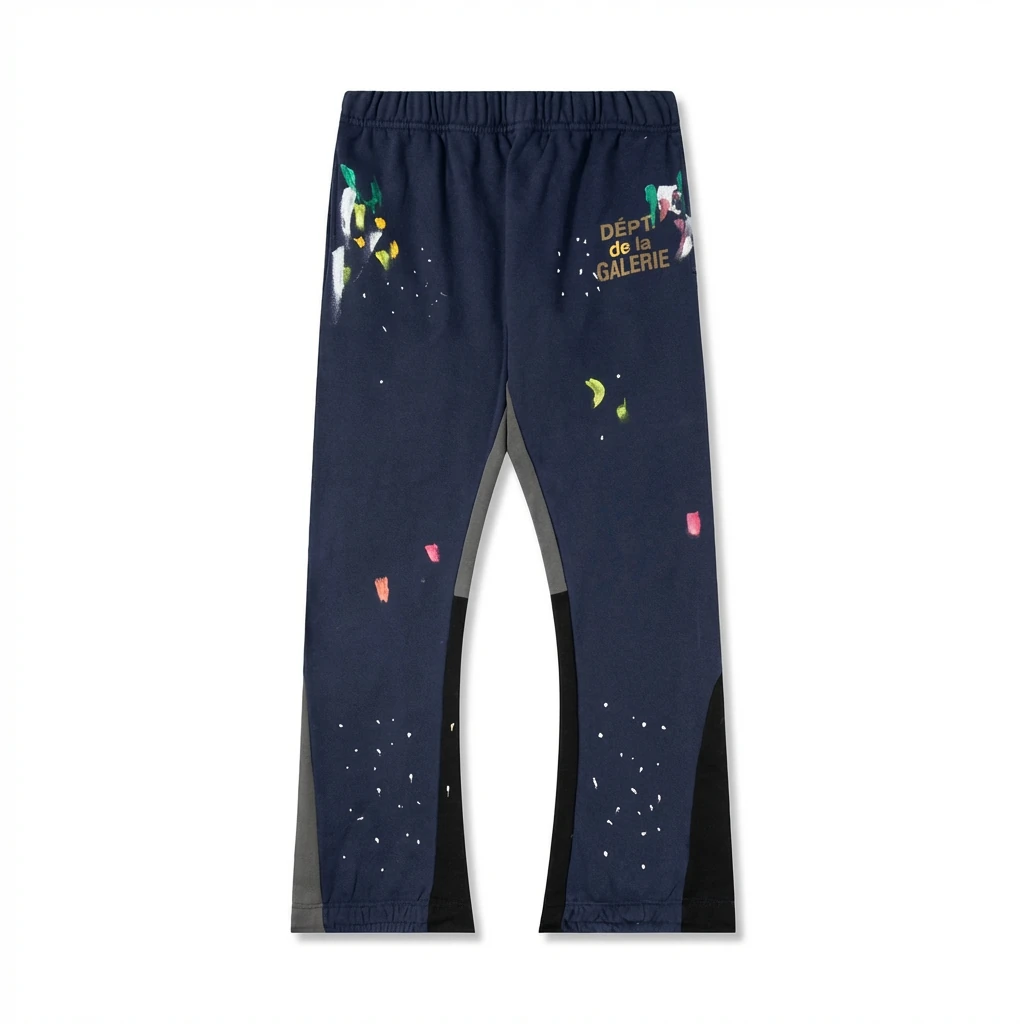 Gallery Dept graffiti-style dark blue sweatpants