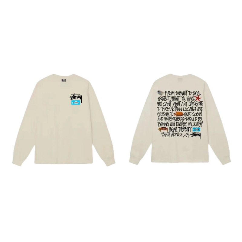 Stussy Marine Conservation Style Off-White Long-Sleeve