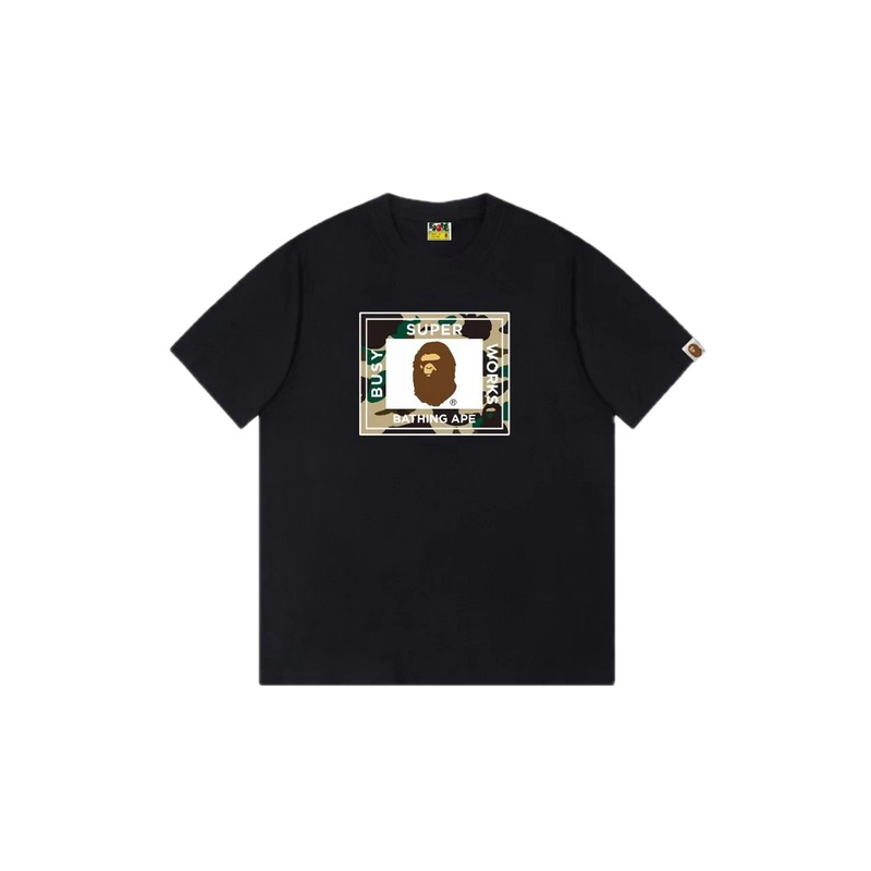 Bape camouflage style black T-shirt