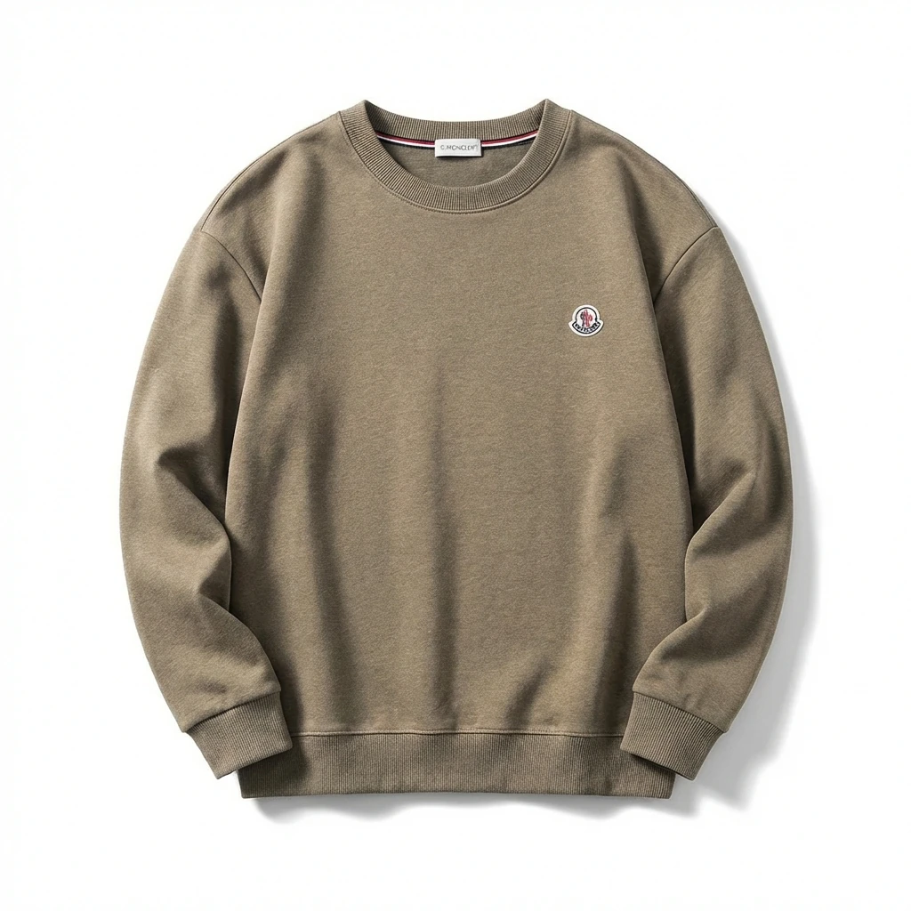 Moncler Crewneck Simple Style Sweatshirt (Khaki)