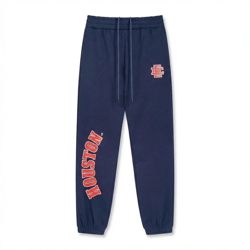 Eric Emanuel Sports Style Navy Blue Sweatpants