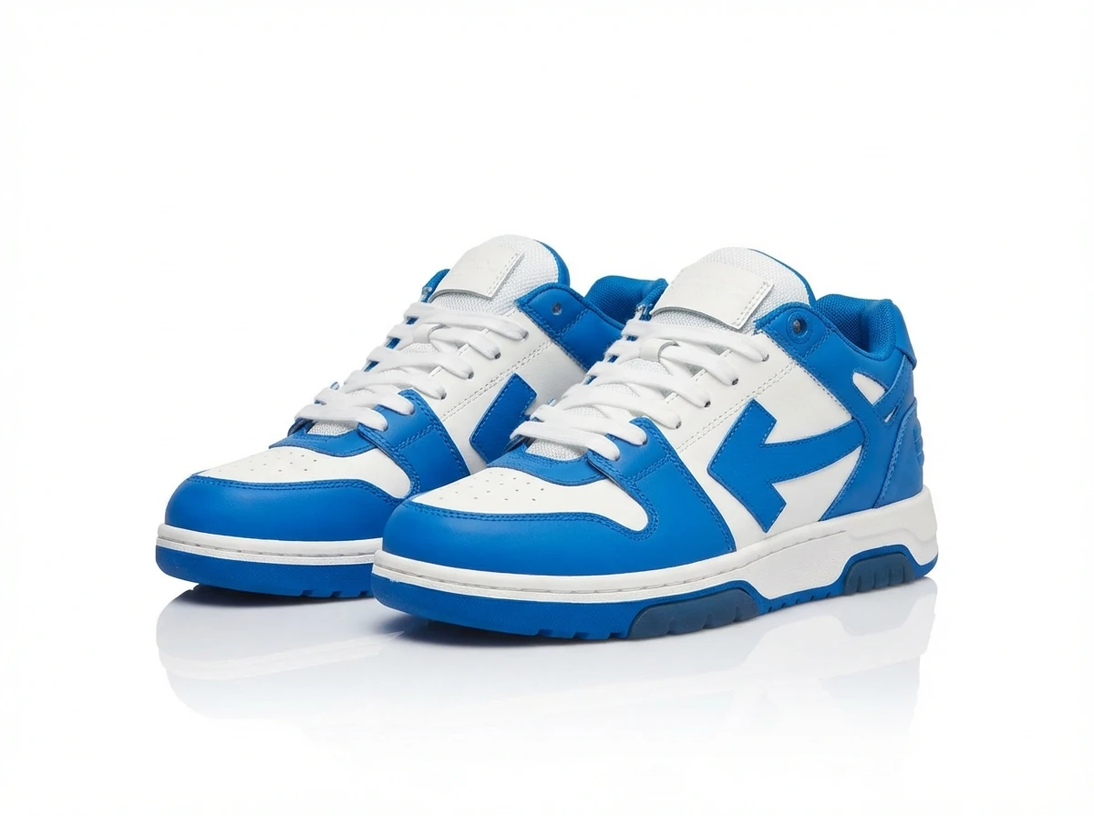 Off-White Blue and White High Street Style Board Shoes