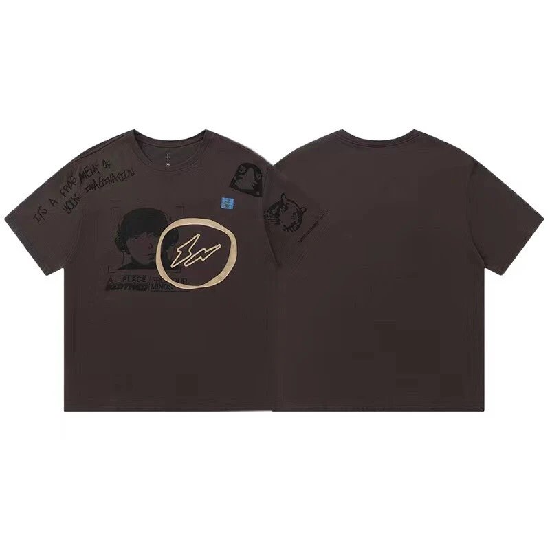 Travis Scott Classic Graphic T-shirt Brown Travis Scott for Daily Styling