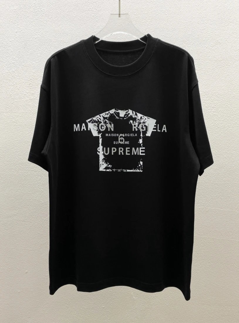 Maison Margiela Co-branded Street-style Black T-Shirt