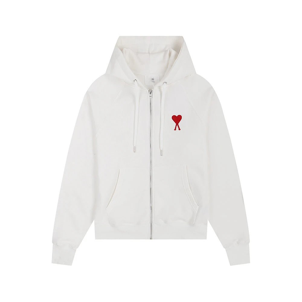 AMI Love Simple White Hoodie