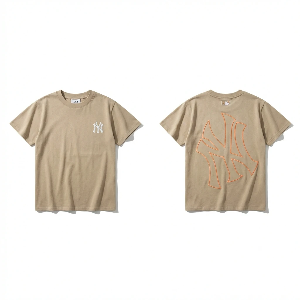 MLB retro style khaki T-shirt