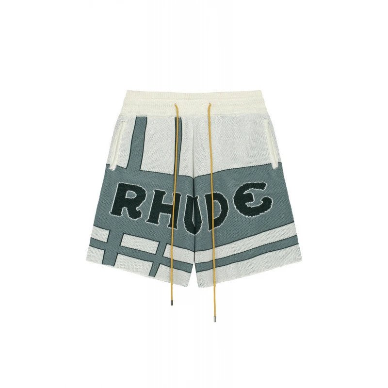 RHUDE retro-style shorts with letters