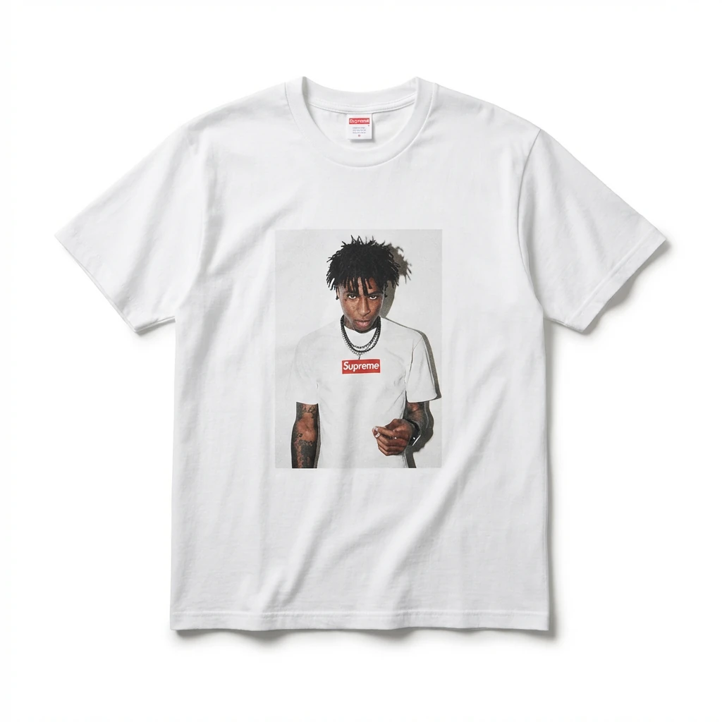 Supreme Portrait Style White T-shirt