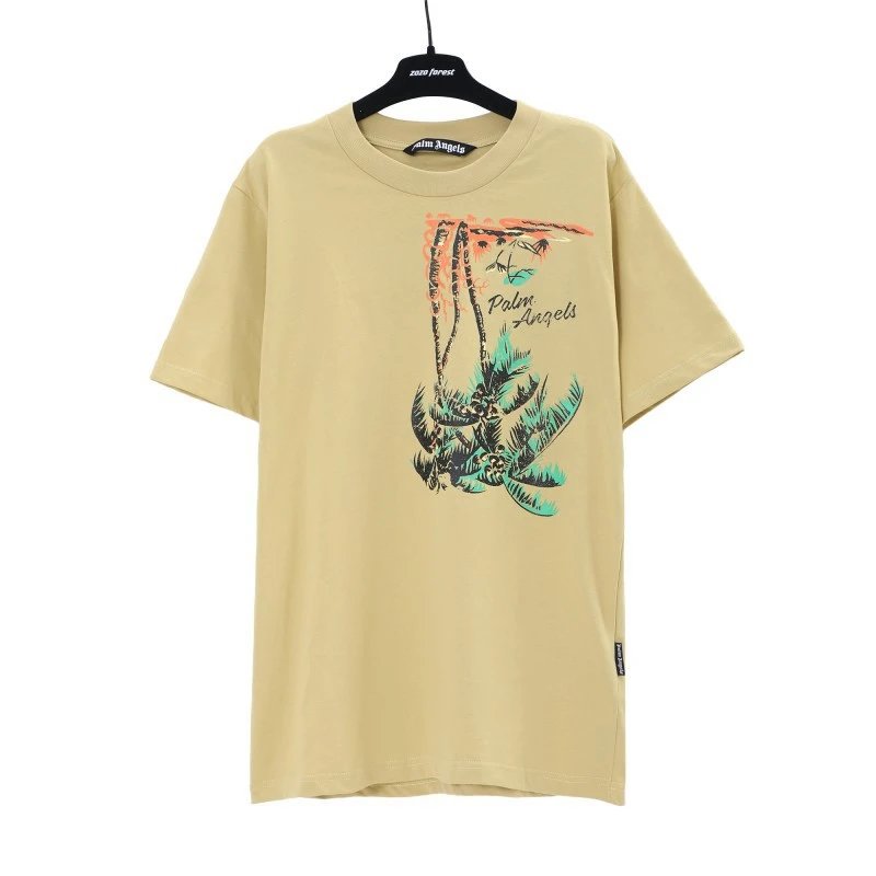 Palm Angels Classic Logo T-shirt White Palm Tree with Travel-Friendly Style