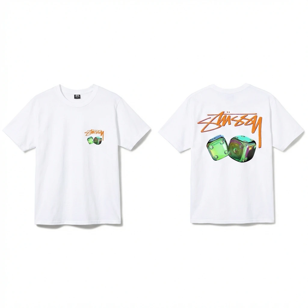 Stussy Dice Print Style White T-shirt