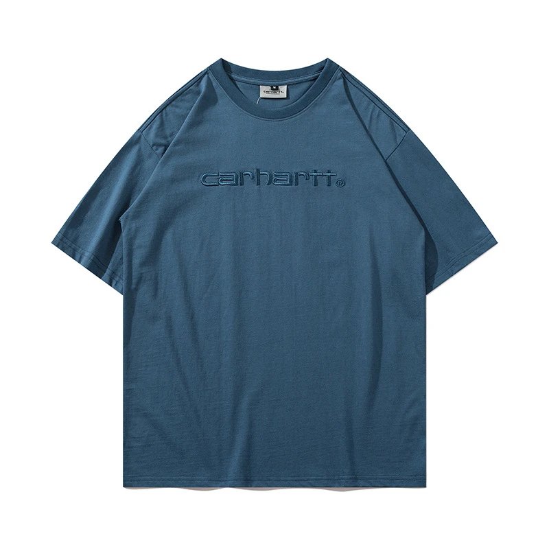 Carhartt Daily Logo T-shirt Light Blue Subtle for City Outfits