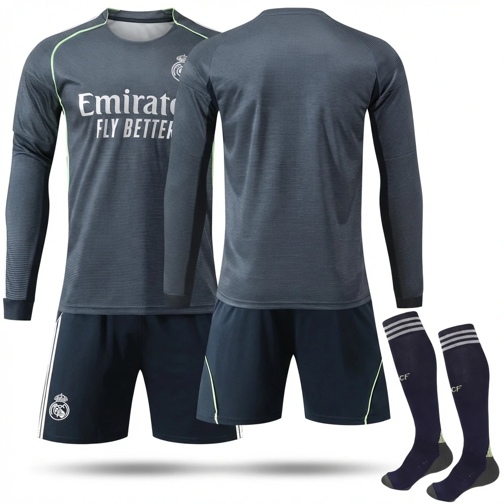 Real Madrid sporty gray suit