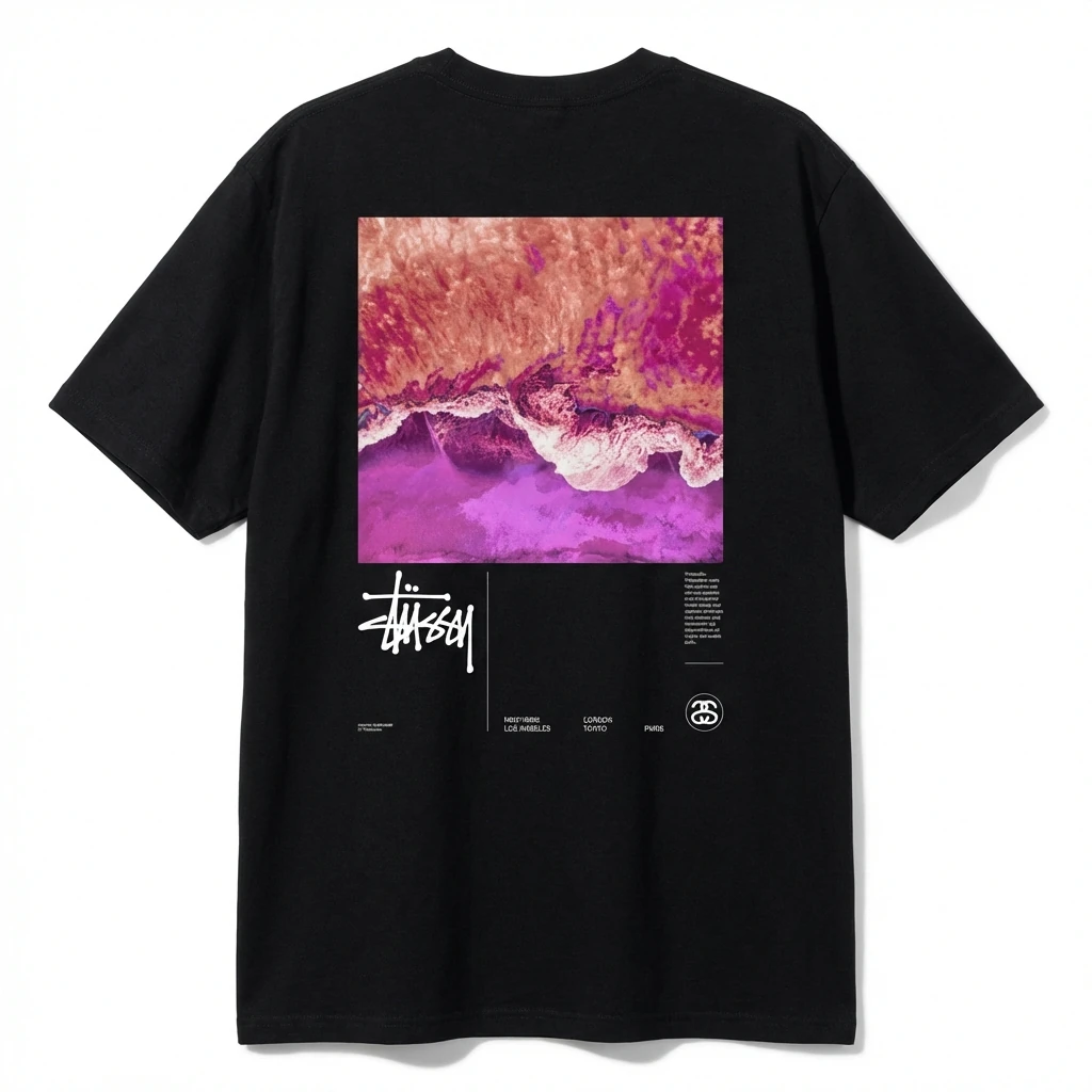 Stussy Wave Style Black T-shirt