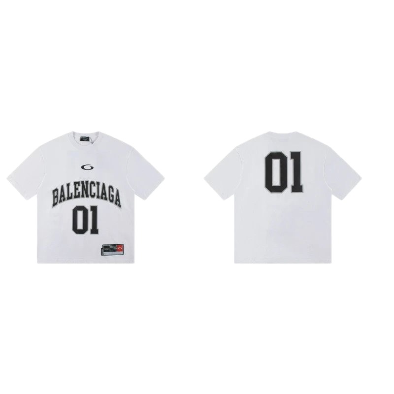 Balenciaga 01 Collection Street Style White Short-sleeve T-shirt