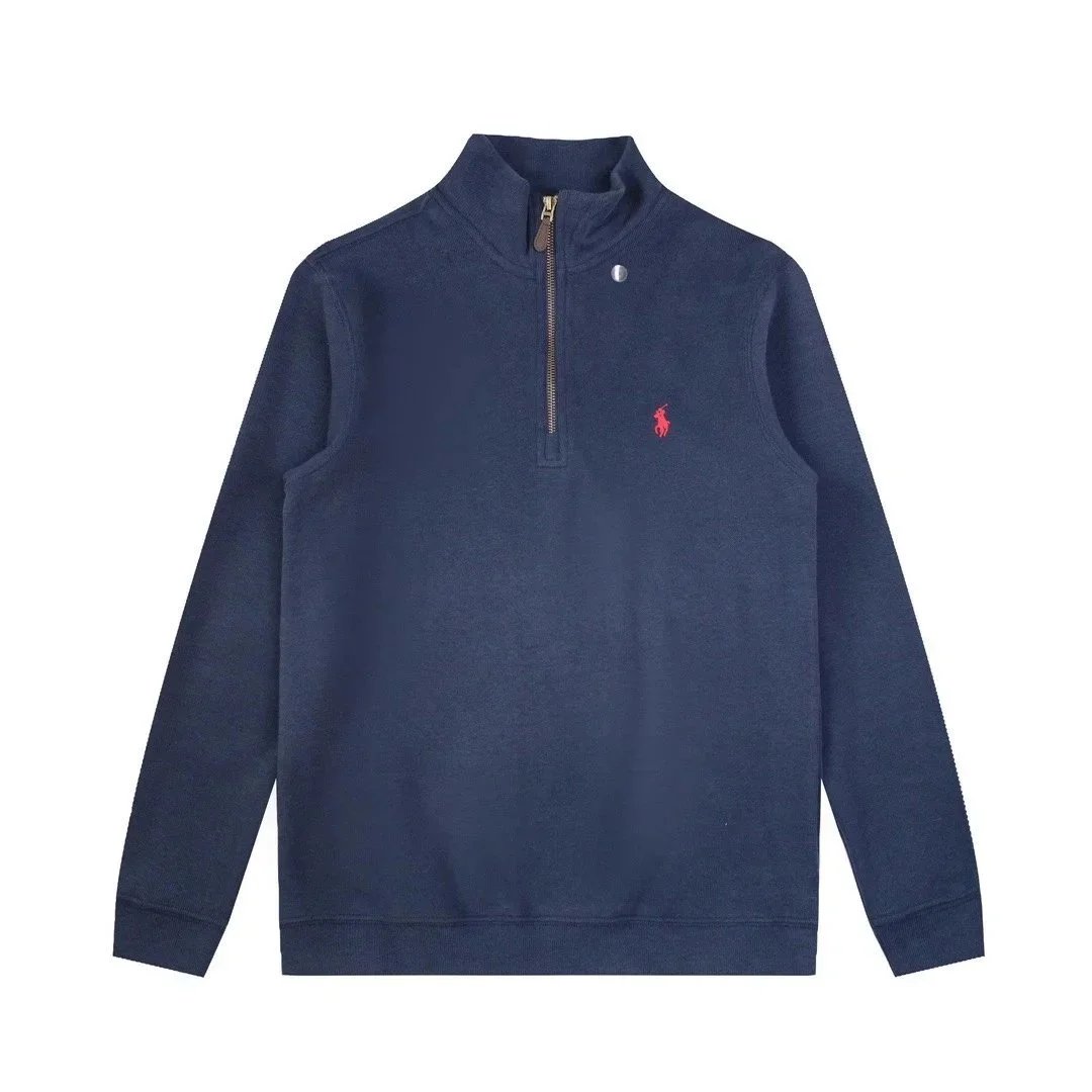 Lacoste Streetwear Quarter-zip sweatshirt Black Quarter Zip with Logo Accent