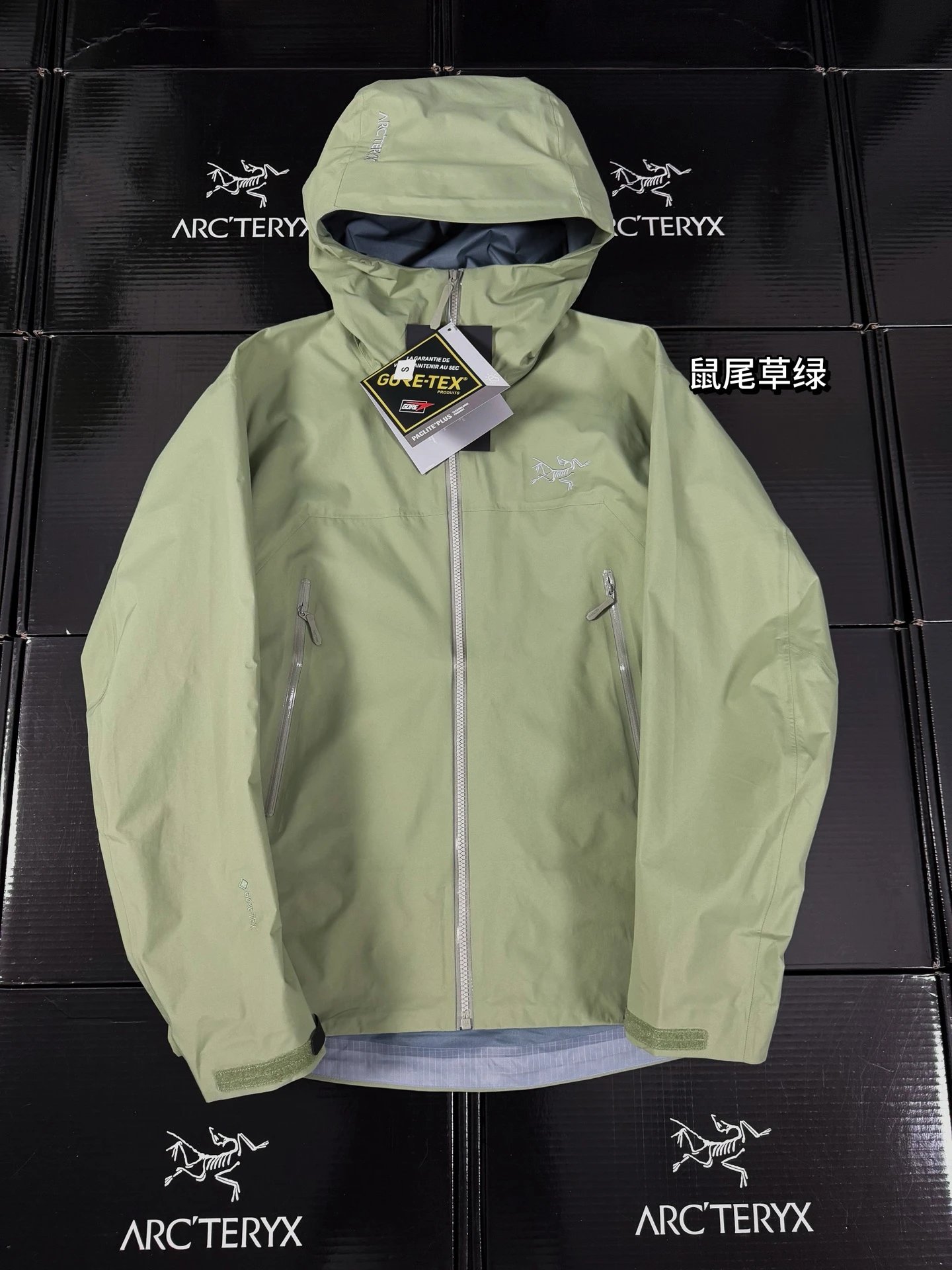 Arc’teryx sage green windbreaker
