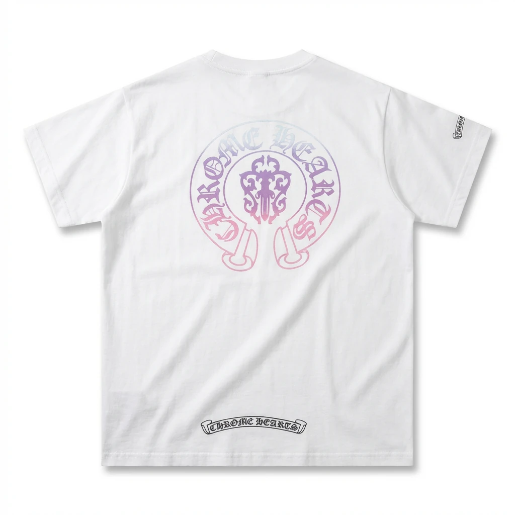 Chrome Hearts Gradient Retro White T-shirt