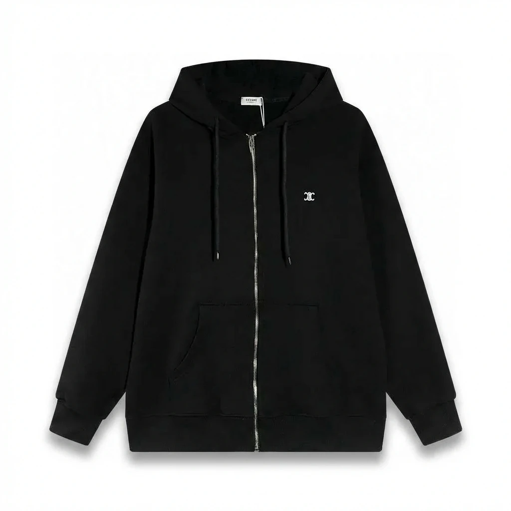 CELINE's classic black hoodie