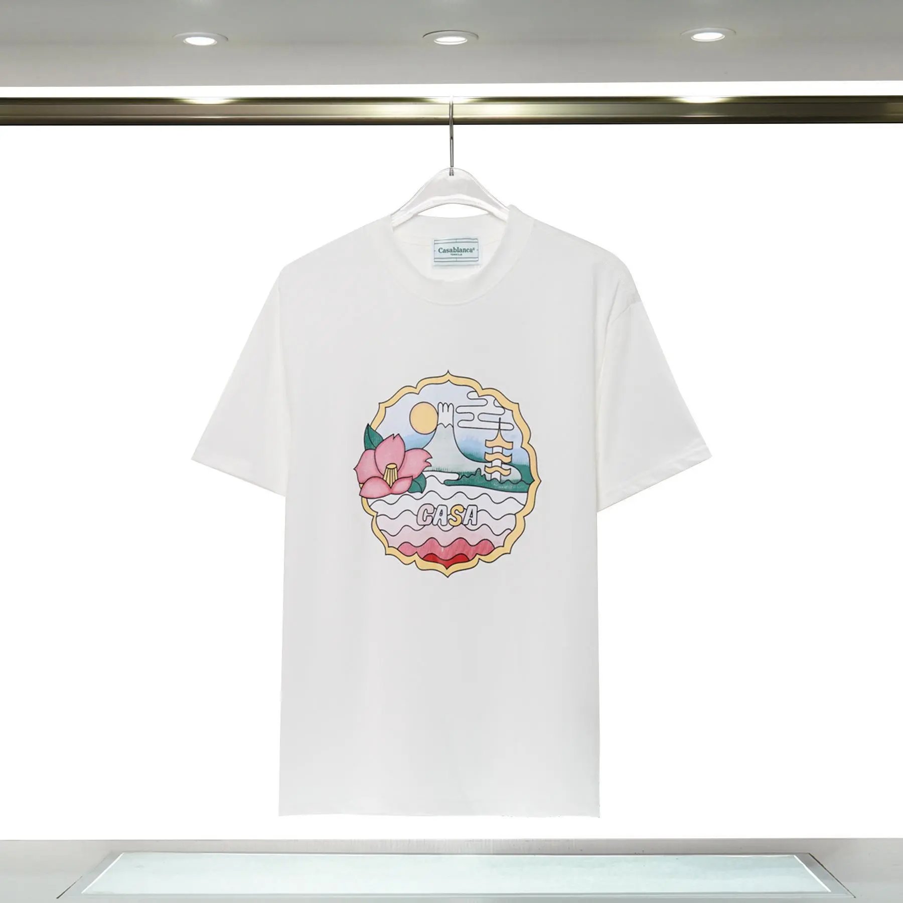Casablanca - printed Japanese - style white T - shirt