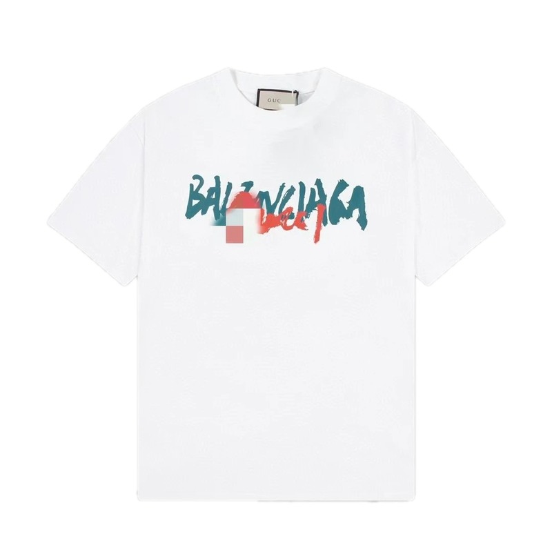Balenciaga Graffiti Street Style White T-Shirt