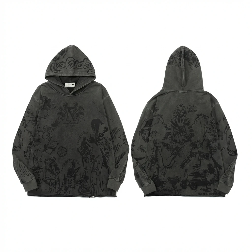 Represent Dark Retro Hoodie