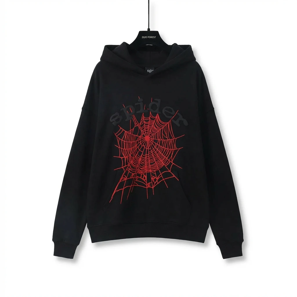 Sp5der cobweb - style black sweatshirt