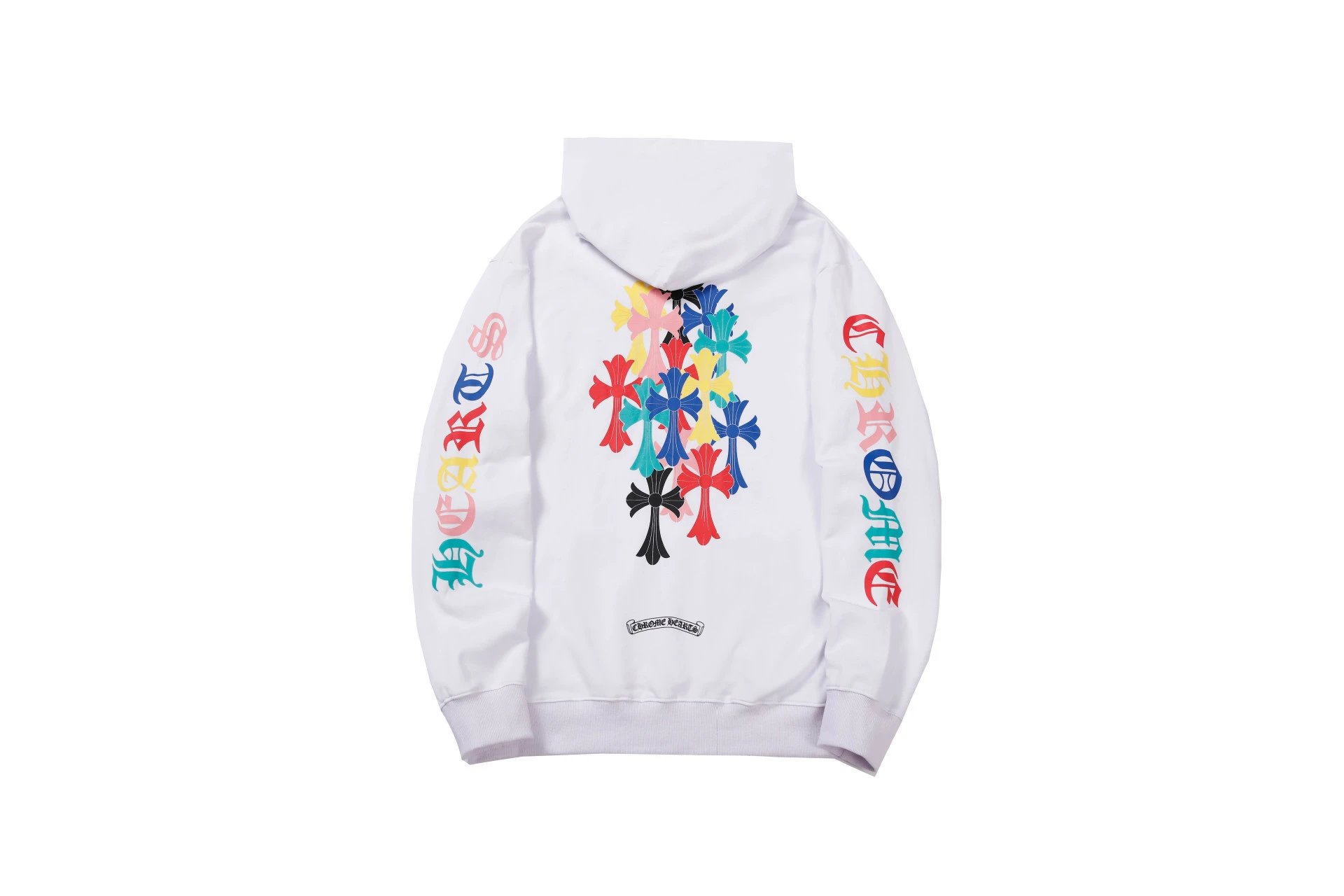 Chrome Hearts Streetwear Cross graphic hoodie Black Blue Cross with Logo Accent