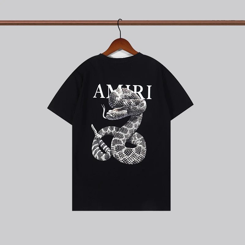 Amiri Statement Graphic T-shirt White Blue Amiri for Easy Pairing