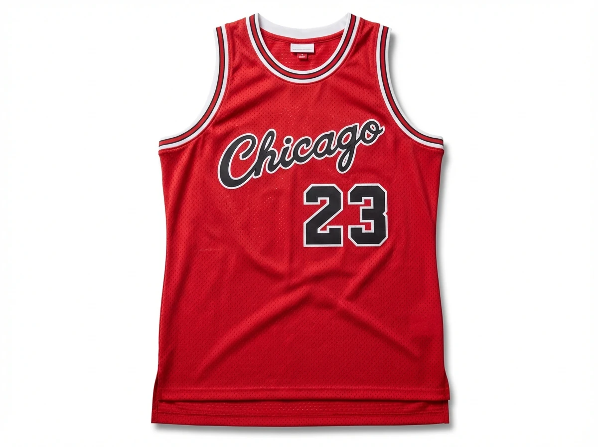 The retro red jersey of the Michael Jordan