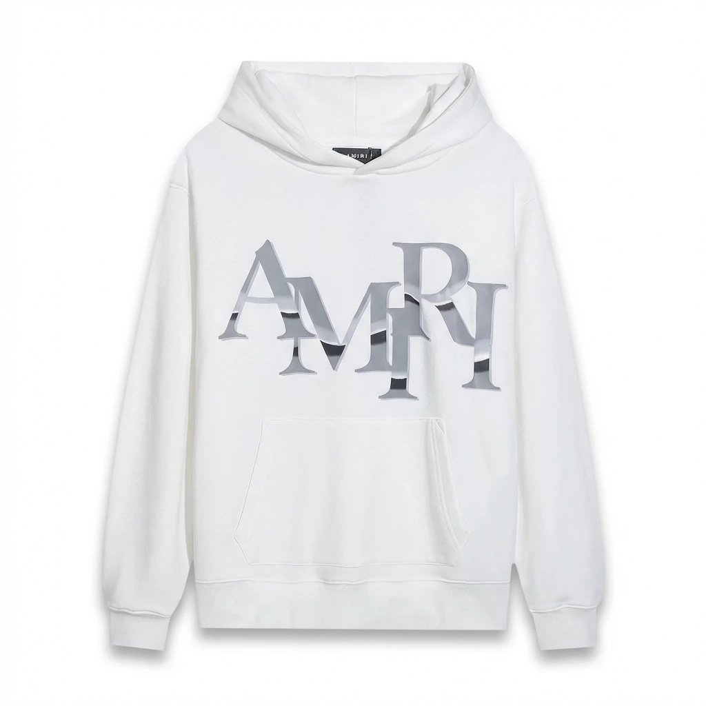 AMIRI Letter Style White Sweatshirt