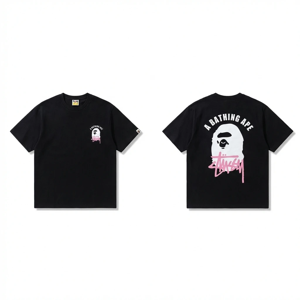 Bape Ape Head Trendy Cool Black T-shirt
