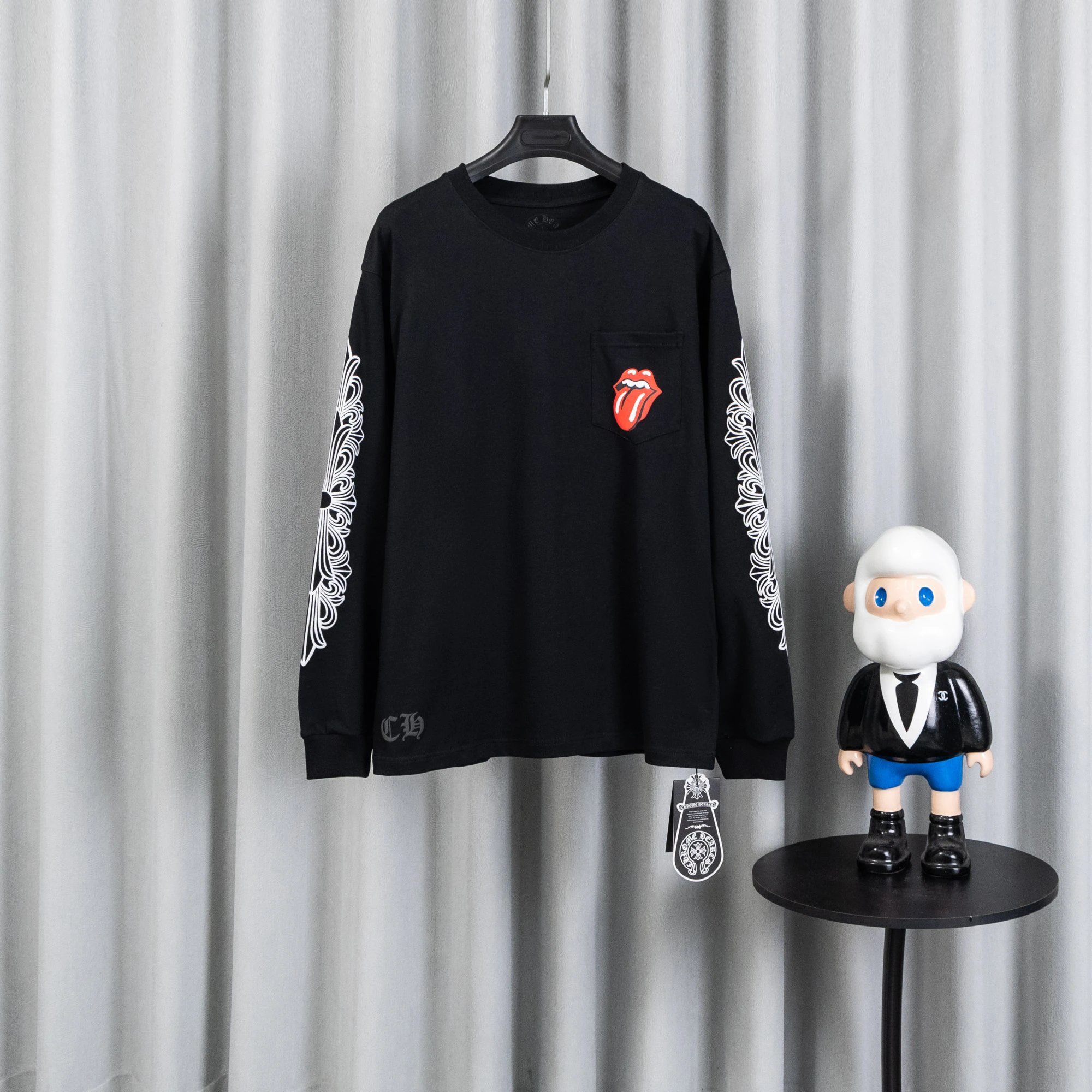 Chrome Hearts Black Long Sleeve Sweatshirt with Long Sleeve Sweatshirt for Daily Wear