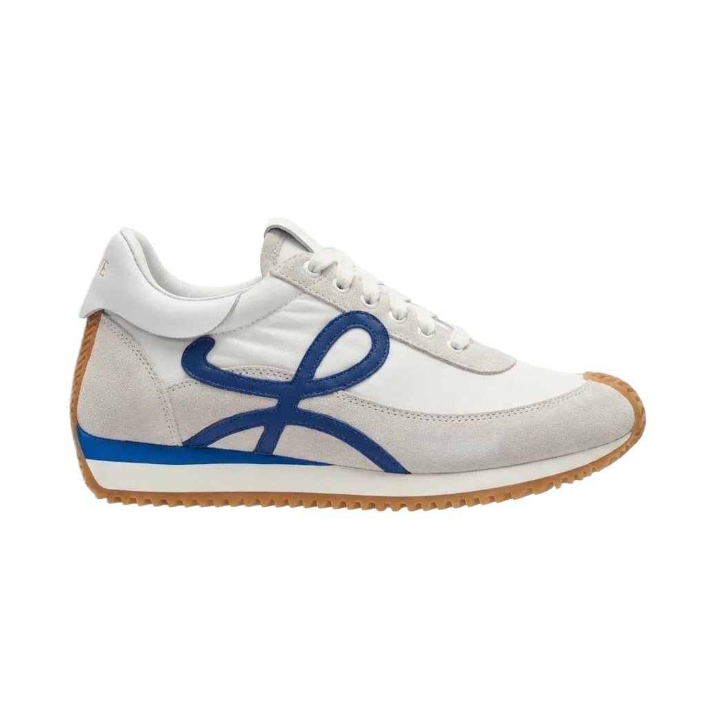 LOEWE retro-style blue and white sports shoes