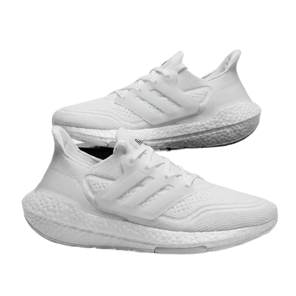 Adidas minimalist style white running shoes