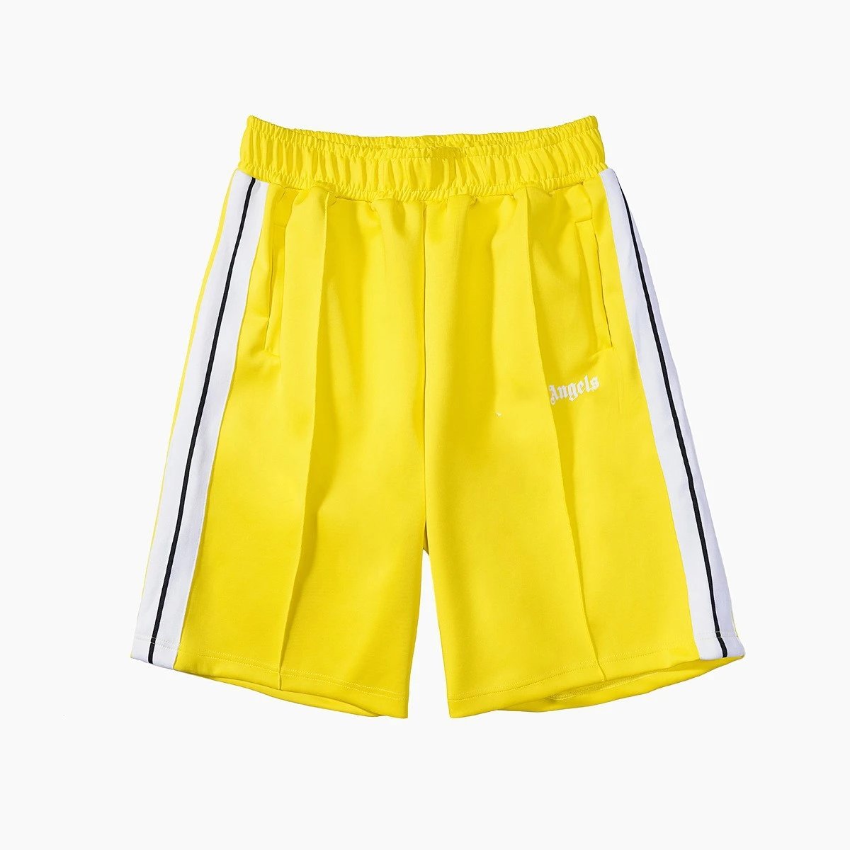 Palm Angels Resort Track shorts Black Side Stripe for Travel Looks