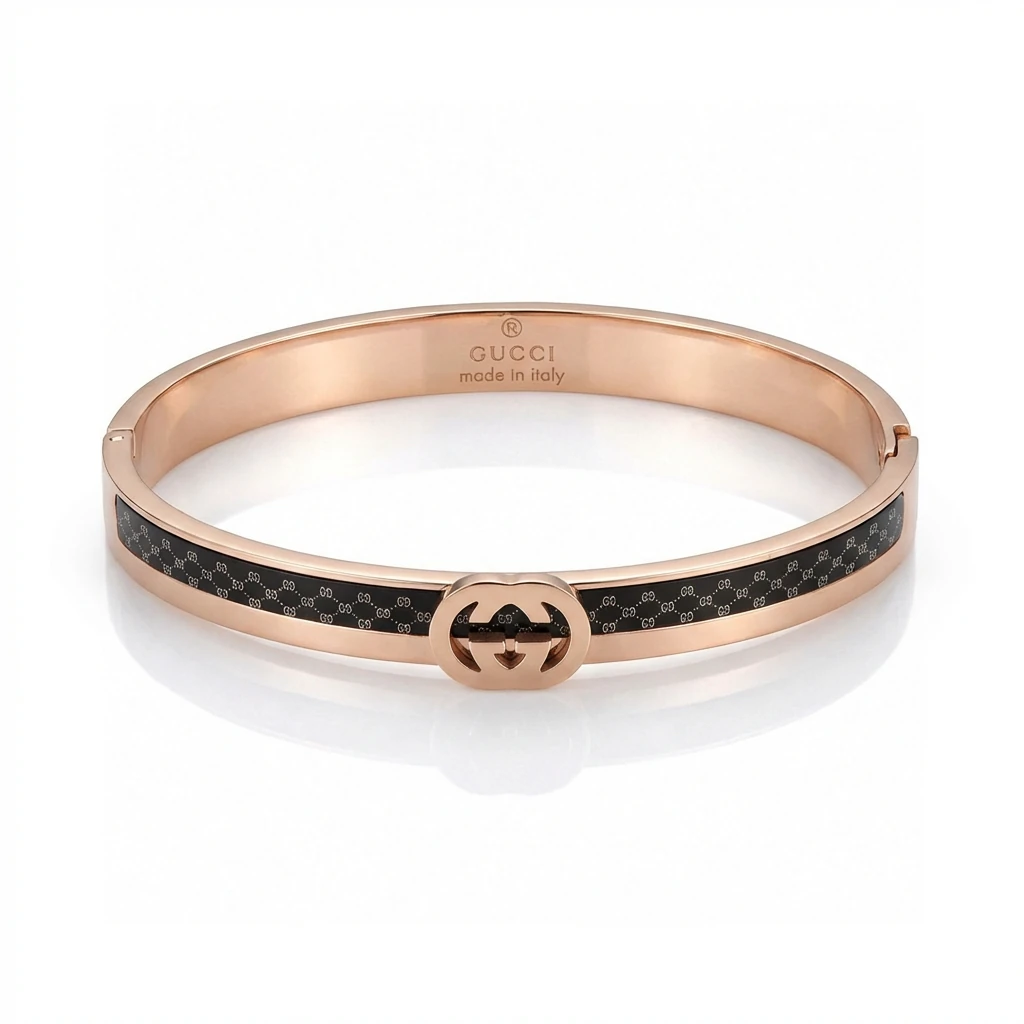 Gucci Double G Vintage Rose Gold Bracelet