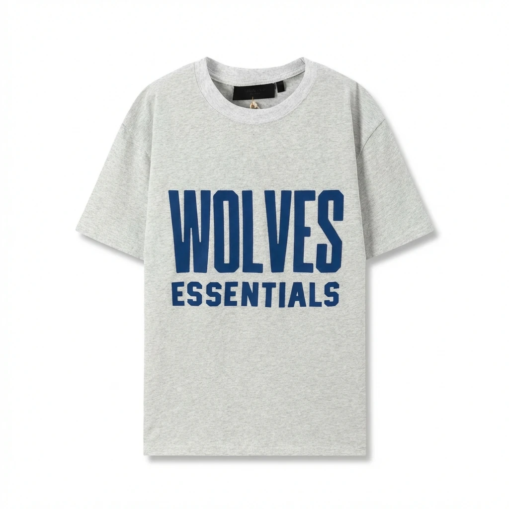 ESSENTIALS Simple Grey Short Sleeve
