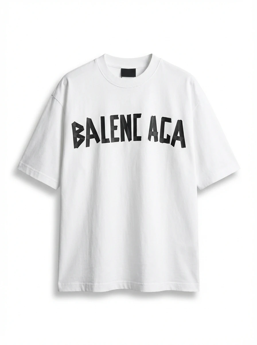 Balenciaga minimalist style white T-shirt