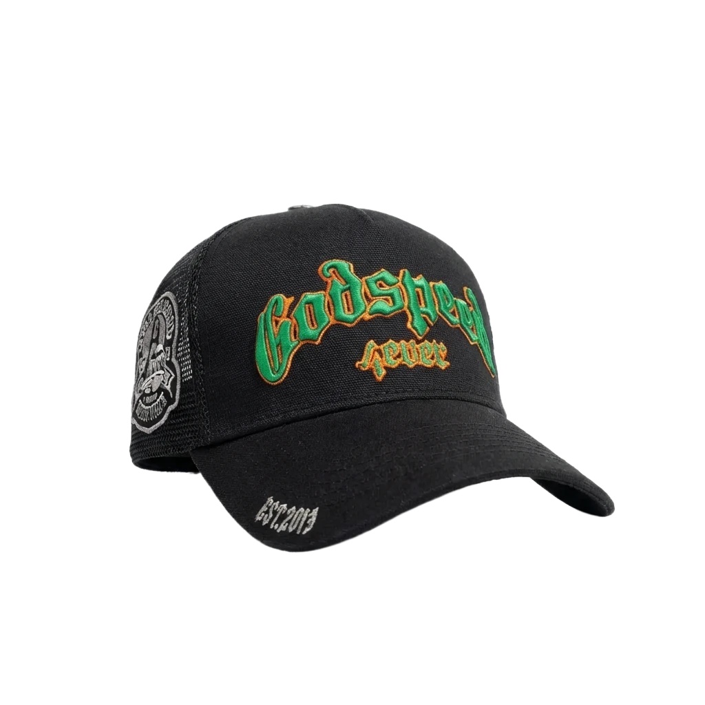 Godspeed retro-style black hat